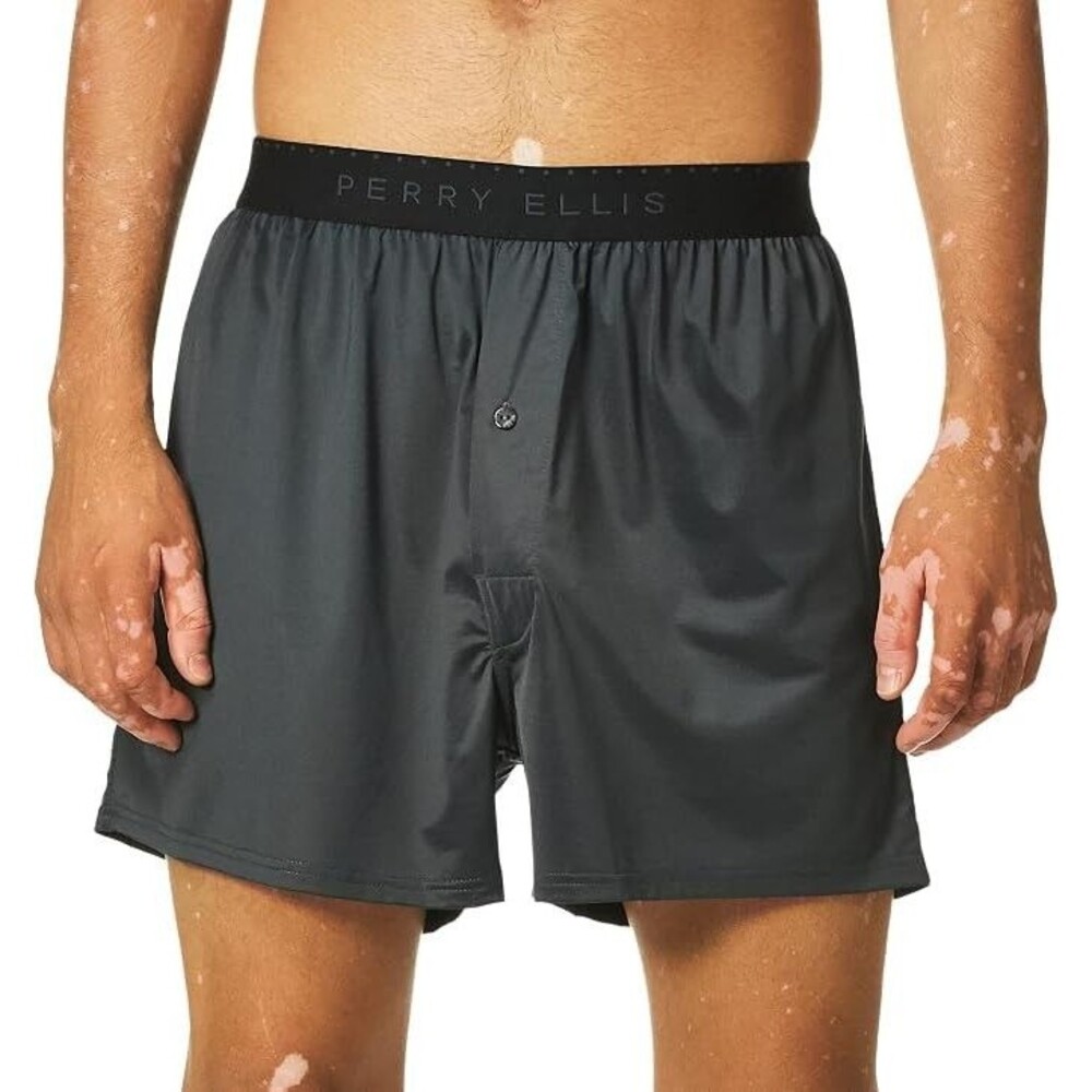 Perry Ellis Men's Luxe Solid Boxer Shorts 163009-BLEB Sz XL NWT